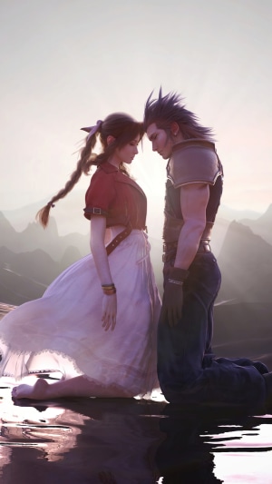 Aerith and Zack from Final Fantasy VII