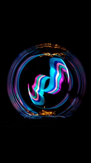 Abstract light painting in a sphere 4K