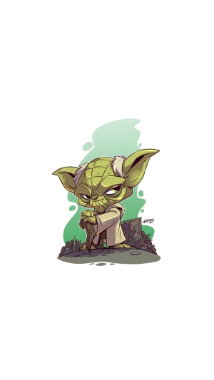Yoda from Star Wars minimalist artwork