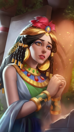 Artwork of a woman in Egyptian attire