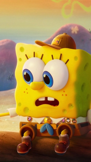 SpongeBob SquarePants in a hat and boots