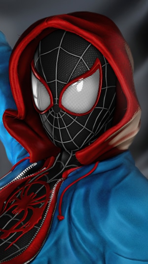 Miles Morales Spider-Man artwork 4K
