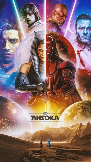 Ahsoka Tano and Darth Vader from Star Wars