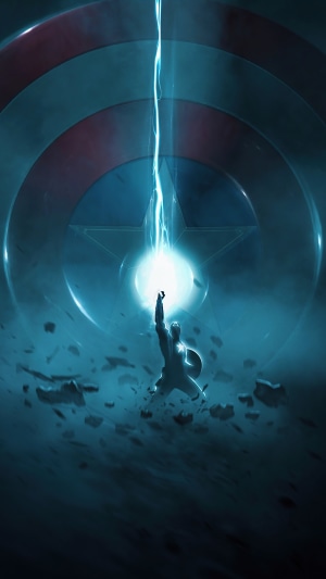 Captain America with Lightning Strike