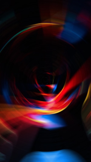 Abstract digital art with red and blue lights