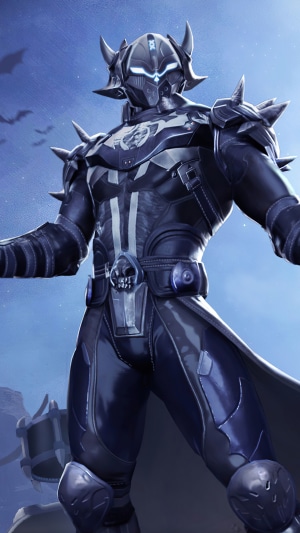 Player Unknown's Battlegrounds character in dark armor
