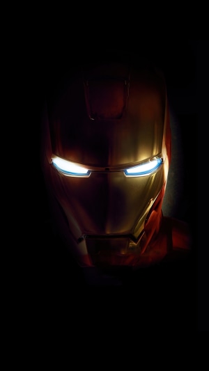 Iron Man mask with glowing eyes