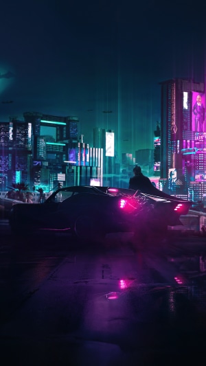 Batman from The Batman in Cyberpunk City