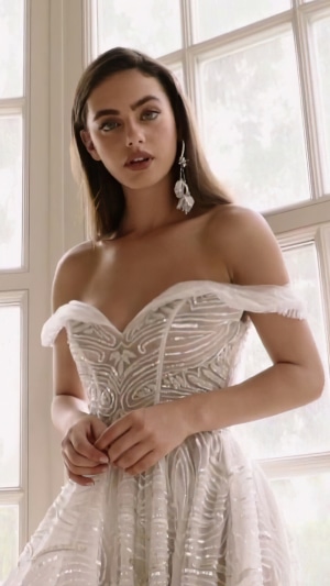 Yael Shelbia in Elegant White Dress