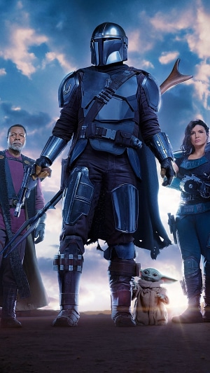 The Mandalorian and allies from Star Wars