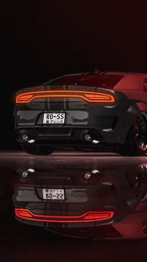 Dodge Charger rear view 4K