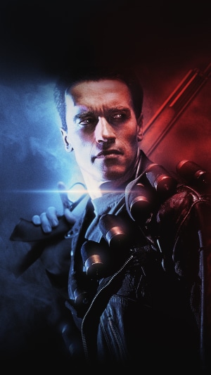 Arnold Schwarzenegger as the Terminator in Terminator 2 4K