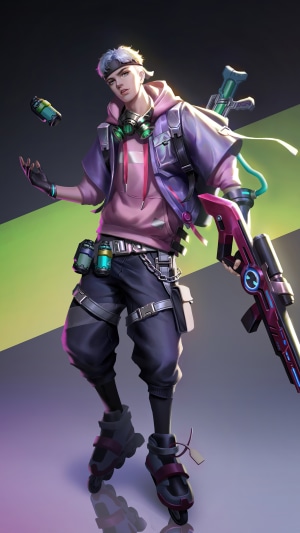 Artwork of a character with a sniper rifle