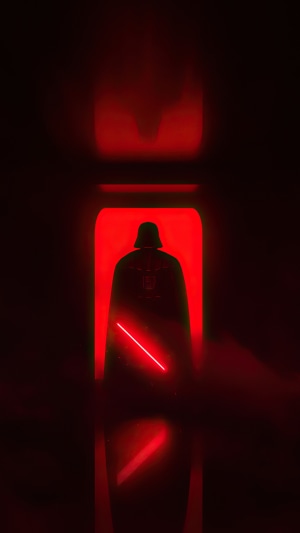 Darth Vader with red lightsaber from Star Wars
