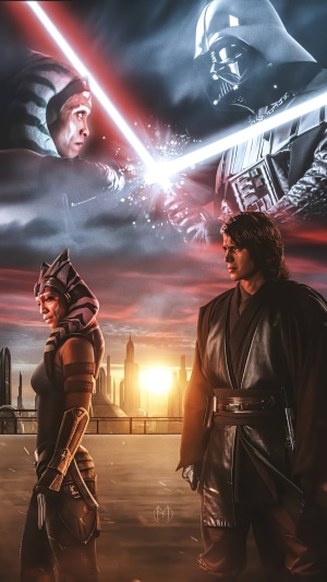 Ahsoka Tano and Darth Vader from Star Wars