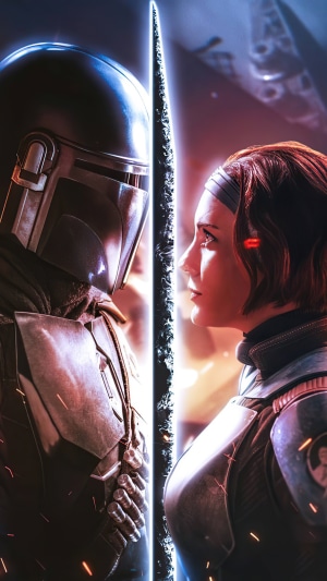 The Mandalorian and Bo-Katan Kryze from Star Wars 4K