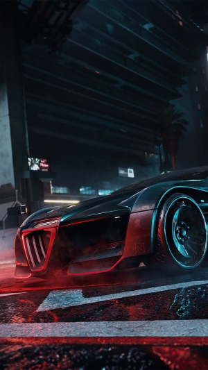 Cyberpunk 2077 4K car art