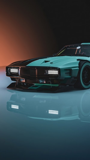 Cyberpunk Ford Mustang Shelby 4K CGI