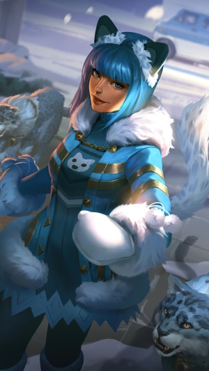 Nix from Smite in winter attire