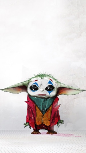 Baby Yoda as Joker from The Joker