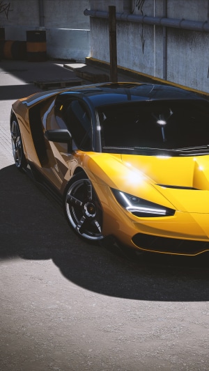 Yellow Lamborghini Centenario in CGI 4K