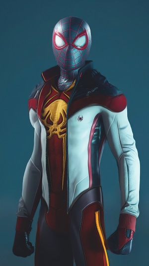 Miles Morales Spider-Man in a stylized suit
