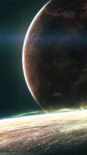 Digital Art of Planets in Space