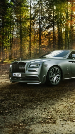 Rolls-Royce Wraith parked in a forest