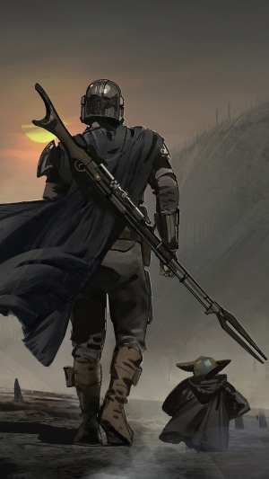 The Mandalorian and Grogu from Star Wars