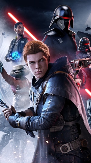 Cal Kestis and allies from Star Wars Jedi: Fallen Order