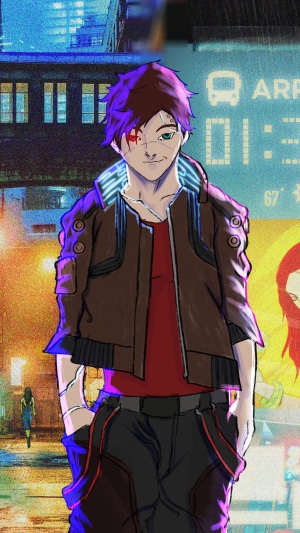 Anime boy from Cyberpunk 2077