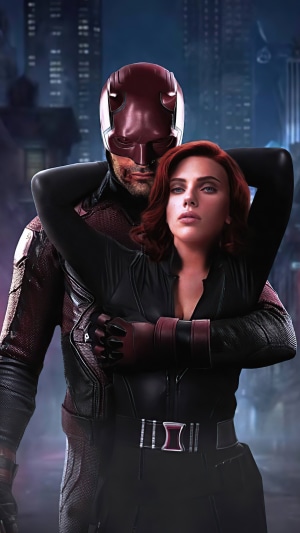 Daredevil and Black Widow artwork