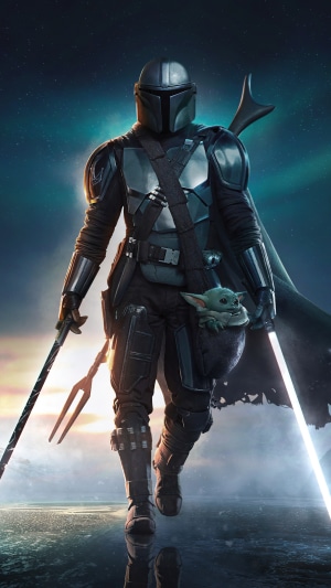 The Mandalorian and Grogu from Star Wars