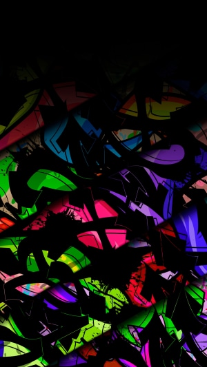 Abstract graffiti art with vibrant colors