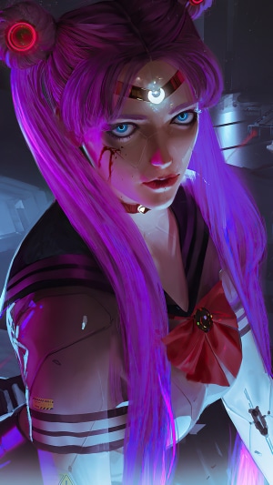 Cyberpunk Sailor Moon Artwork