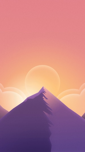 Digital Art of a Mountain at Sunset