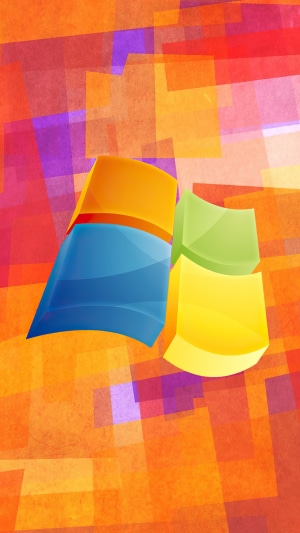 Windows logo on abstract colorful background