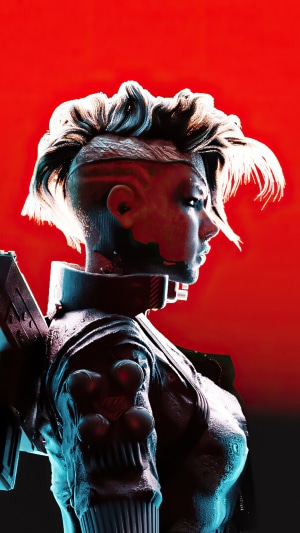 Cyberpunk character artwork 4K