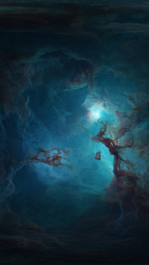 Digital art of a nebula in space