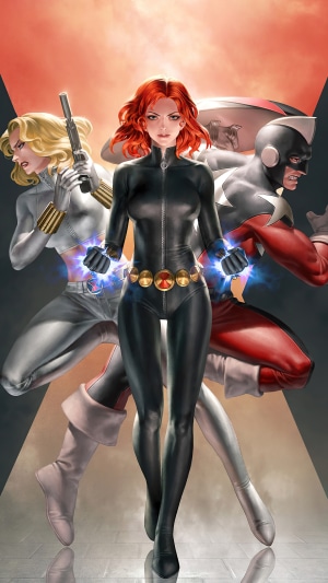 Black Widow, White Tiger, and Ant-Man from Marvel Comics