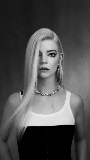 Anya Taylor-Joy in monochrome