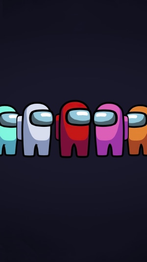 Among Us characters in various colors
