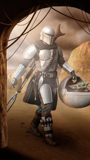 The Mandalorian and Grogu from Star Wars
