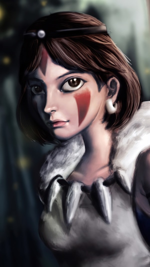 San from Princess Mononoke digital art