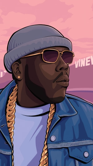 Man in denim jacket and beanie from GTA V