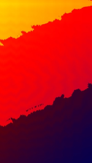 Abstract digital art with red and yellow gradient