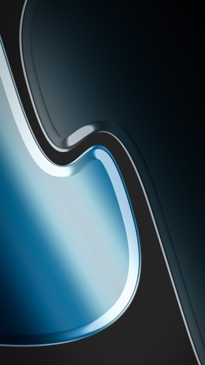 Abstract blue and black metallic curves 4K