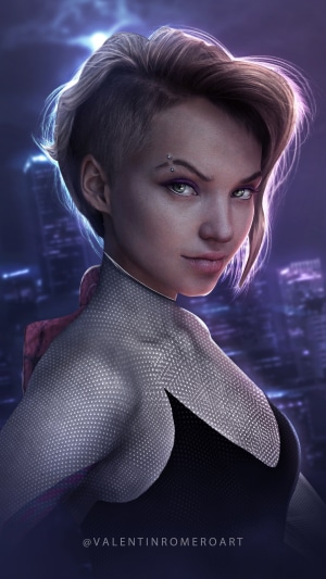 Gwen Stacy from Spider-Man Artwork