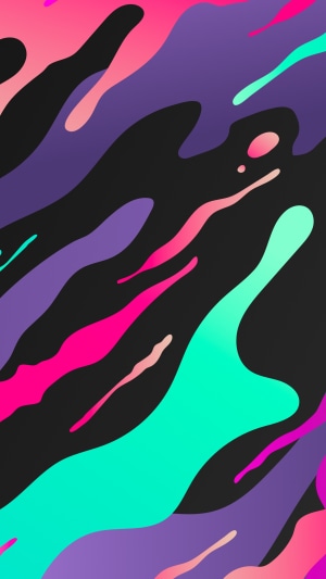 Abstract digital art with colorful fluid shapes