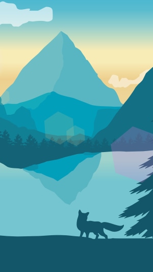 Minimalist fox artwork by artist